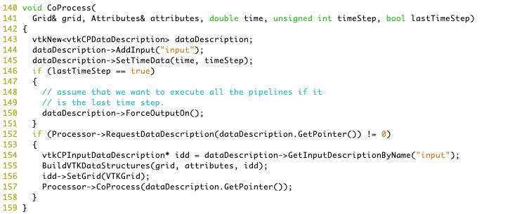 CoProcess function of the adaptor, within FEAdaptor.cxx
