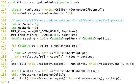 UpdateFields method of the Attributes class from FEDataStructures.cxx